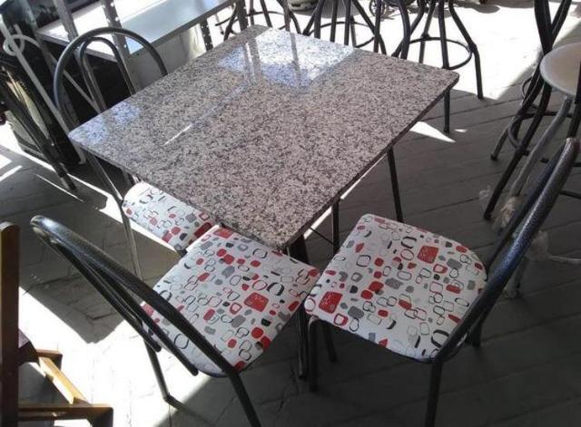 Mesa em granito 4 cadeiras, Nova - Foto 3
