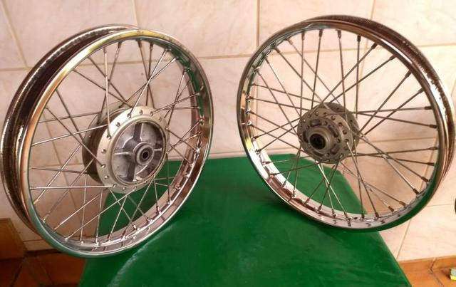 Rodas CG Fan 150 14/14 + Pneu dianteiro - Foto 9