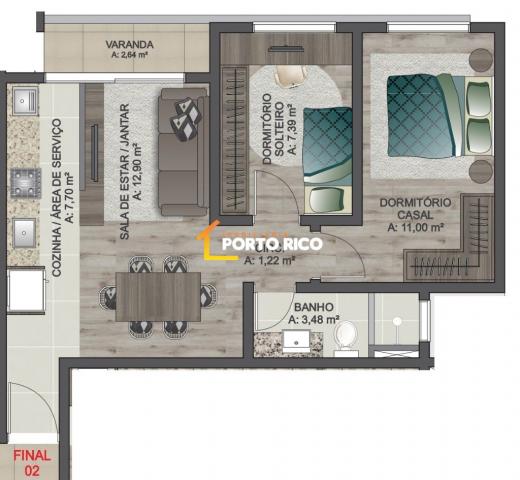 Apartamento à venda com 2 dormitórios em Sanvitto, Caxias do sul cod:1784 - Foto 6