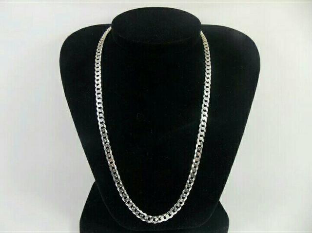 Cordão de prata escama de peixe 5mm 70cm 20g nova com garantia whats * - Foto 2