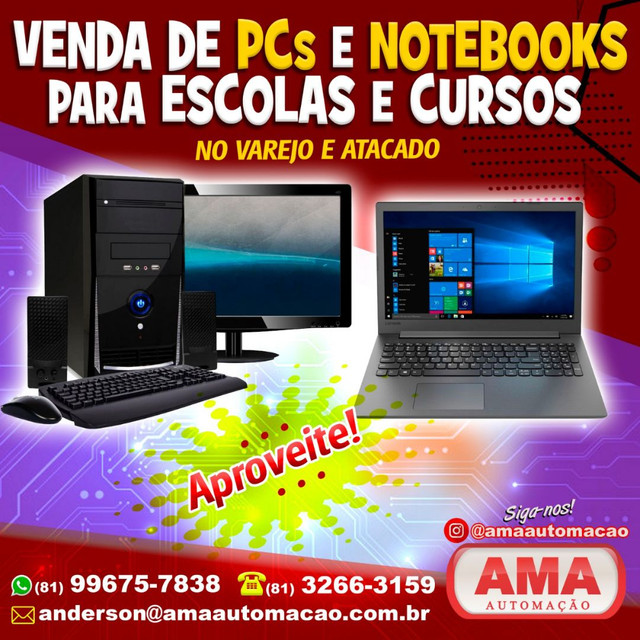 COMPUTADORES VENDEMOS EM QUANTIDADES