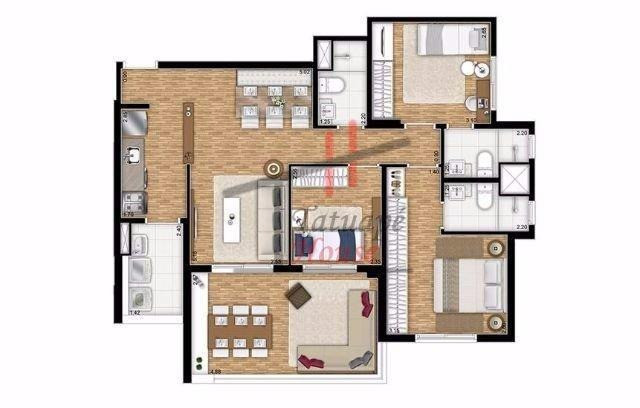 Apto Tatuapé 91 m2 (3 dorm 2 suites 2 Vagas Garagem Ampla Varanda Ótima Localização - Foto 10