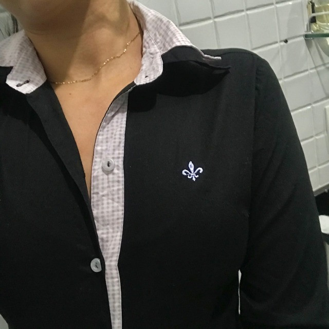 camisa social dudalina preta