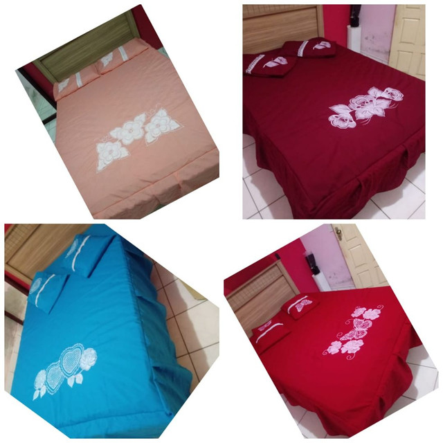 Coxa de cama box bordado com babado - Foto 3