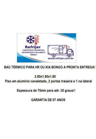 Baú térmico para HR KIA BONGO - Foto 4