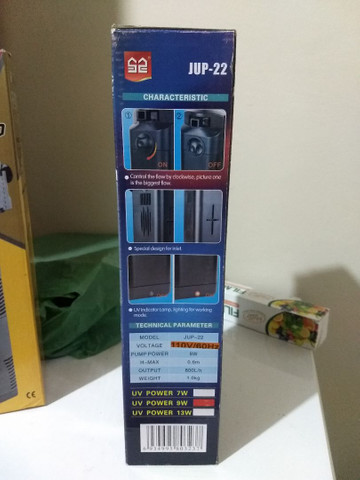 Filtro sunsun e UV para aquário