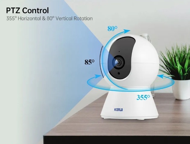 Câmera de segurança Smart Kerui 1080p visão noturna 360 graus - Foto 2