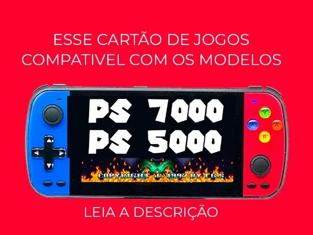 Cartão de 8 Mil Jogos para Video Game PS 7000 e PS 5000 - Hobbies