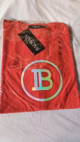 Camisa Balmain GG vermelho peruana