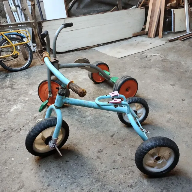 Triciclo Infantil Antigo Bandeirante 2 Irmãos Vermelho Original Usado
