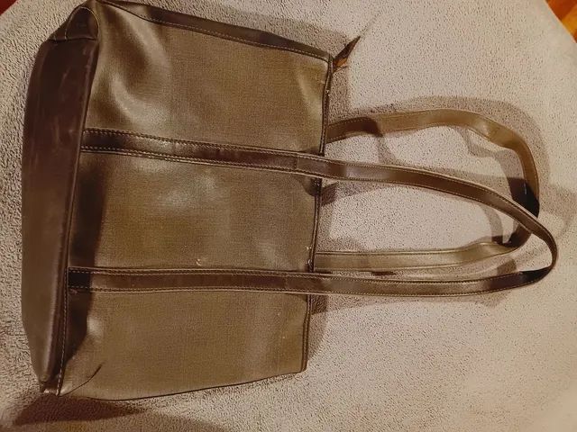 Bolsa grande marrom usada - Foto 2