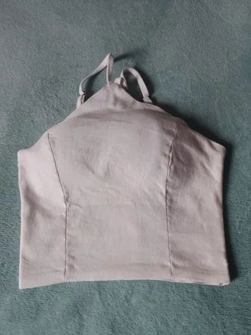 cropped feminino branco - tamanho m