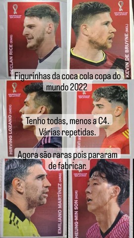 Figurinhas avulsas da Coca Cola Copa do Mundo 2022