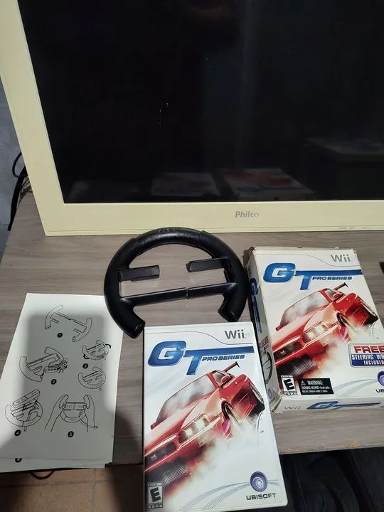 Jogo Wii Box Volante + Jogo para Wii GT Pro Series