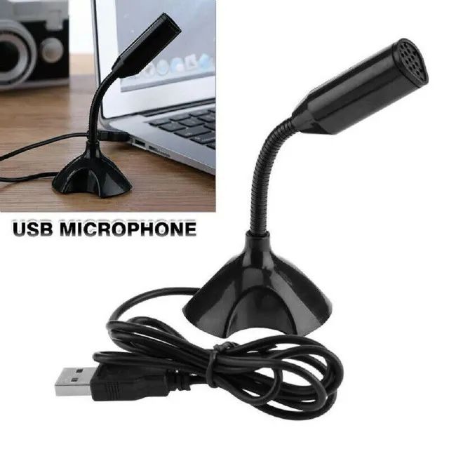 Promoção: Microfone Usb Desktop 360° Suporte De Microfone Ajustável Cor Preto - Foto 4