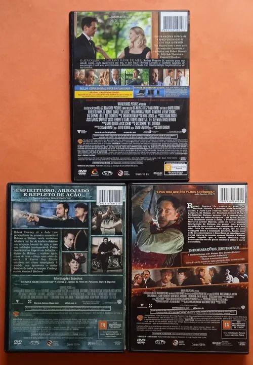 Dvd O Juiz + Sherlock Holmes 1 e 2 - Foto 2