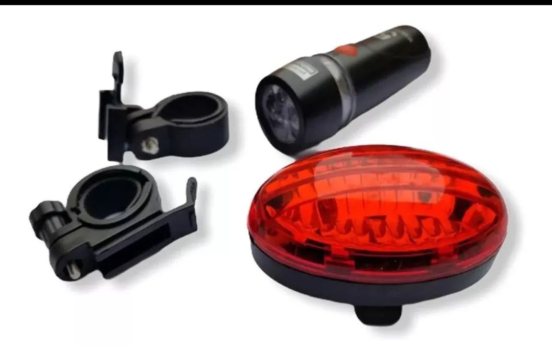 Kit de Luzes para Bicicleta (Farol e Lanterna Traseira) - Foto 2