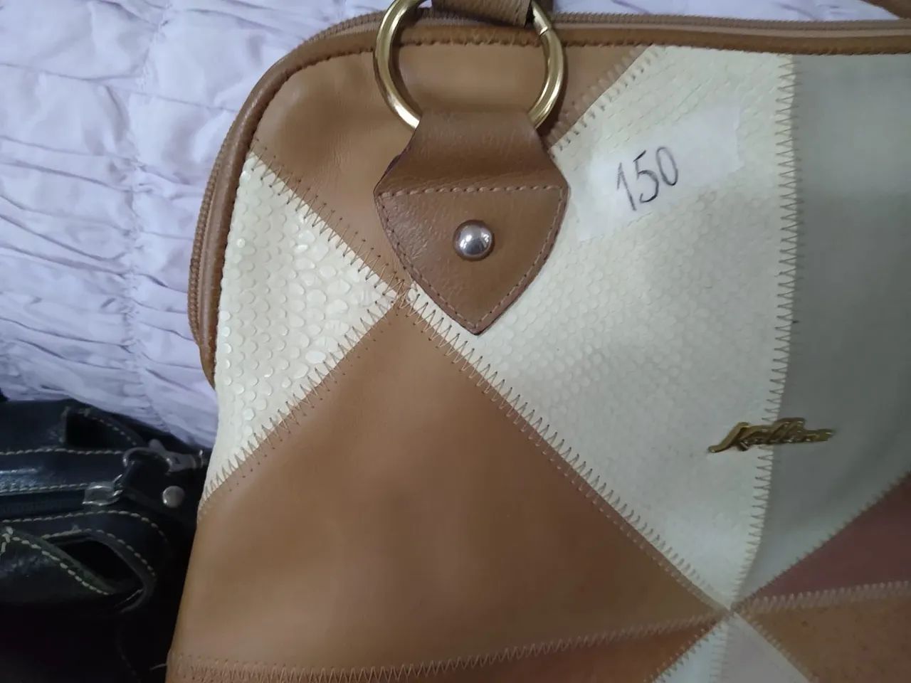 bolsas de couro legítimo usadas sem defeitos desapego preço na foto - Foto 2