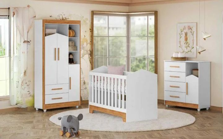 Conjunto de Móveis para Bebê - Quarto Completo lolyta