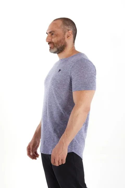 Camiseta Básica Unisex Rebell Azul - Foto 5