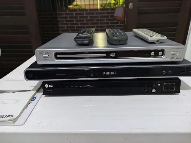 Lote C/ 3 Aparelhos de Dvd - Para retirada de peças - ver descrição