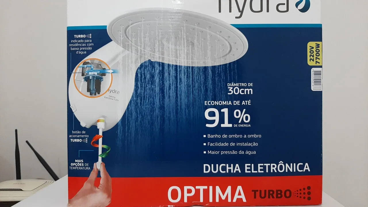 Ducha Hydra Optima Turbo Eletrônica 7700w 220v Branca