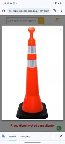 Balizador T Top Pirulito 1,14m Semiflexível Refletivo Ecosinal - Foto 2