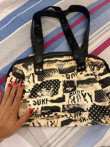 Bolsa da ROXY linda - preta e branca - pegar e levar - Foto 3