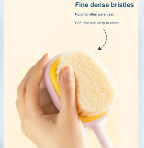 escova com dupla face, esponja e escova para banho usar no chuveiro com função esfoliante. - Foto 5