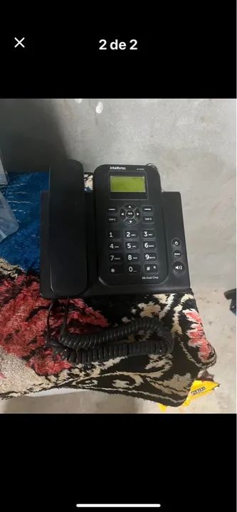 Telefone Fixo com Antena e 2 Chips