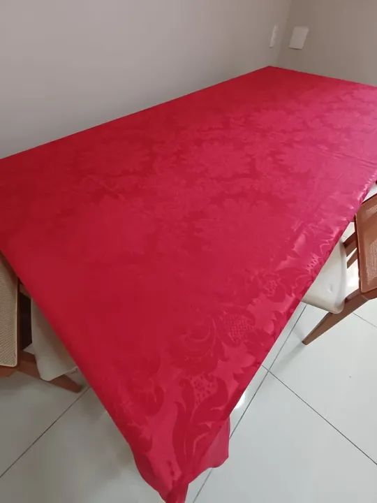 Toalha de Natal em Jacquard Vermelho