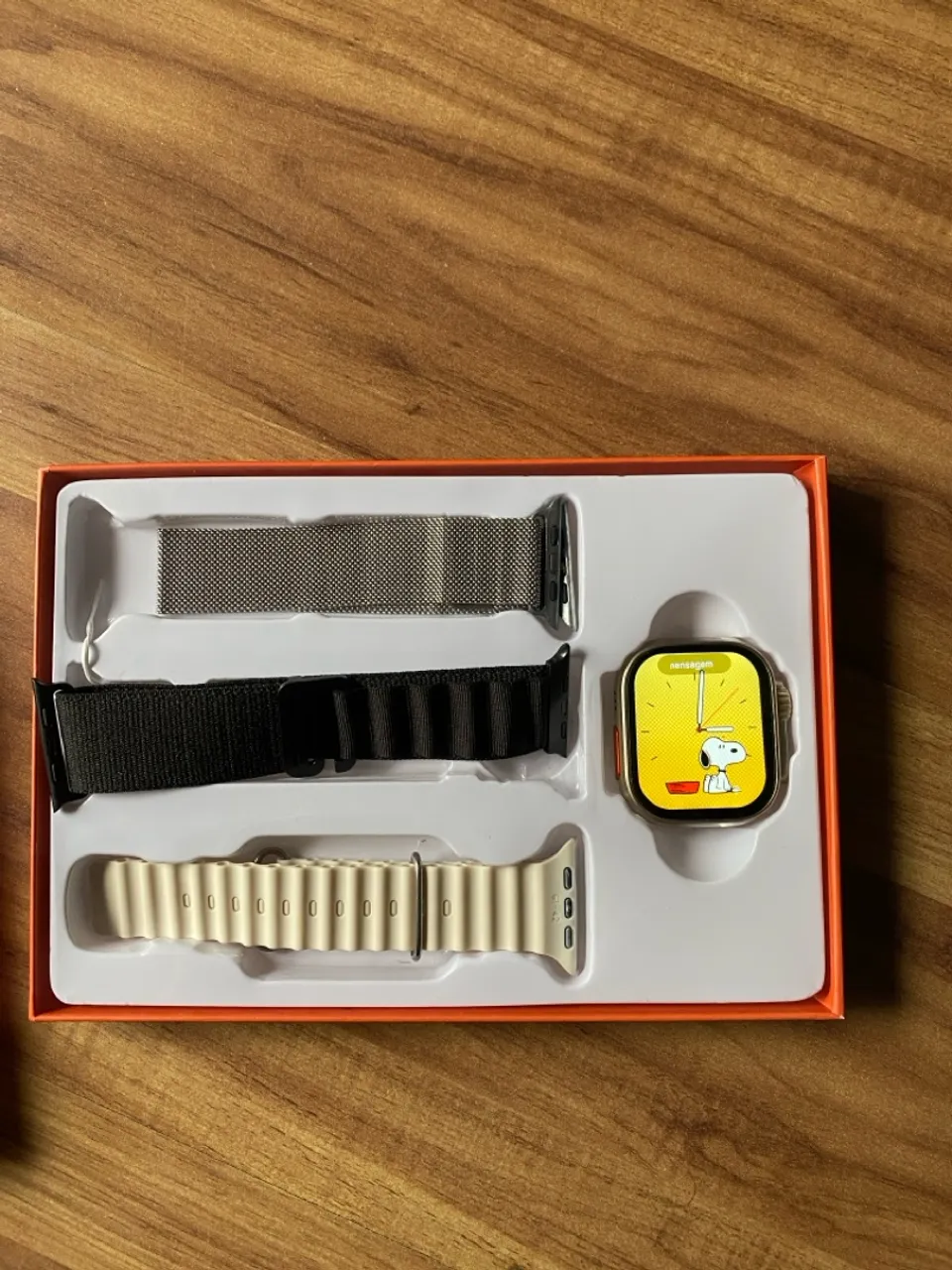 Smartwatch com 3 Pulseiras e Tela Personalizada