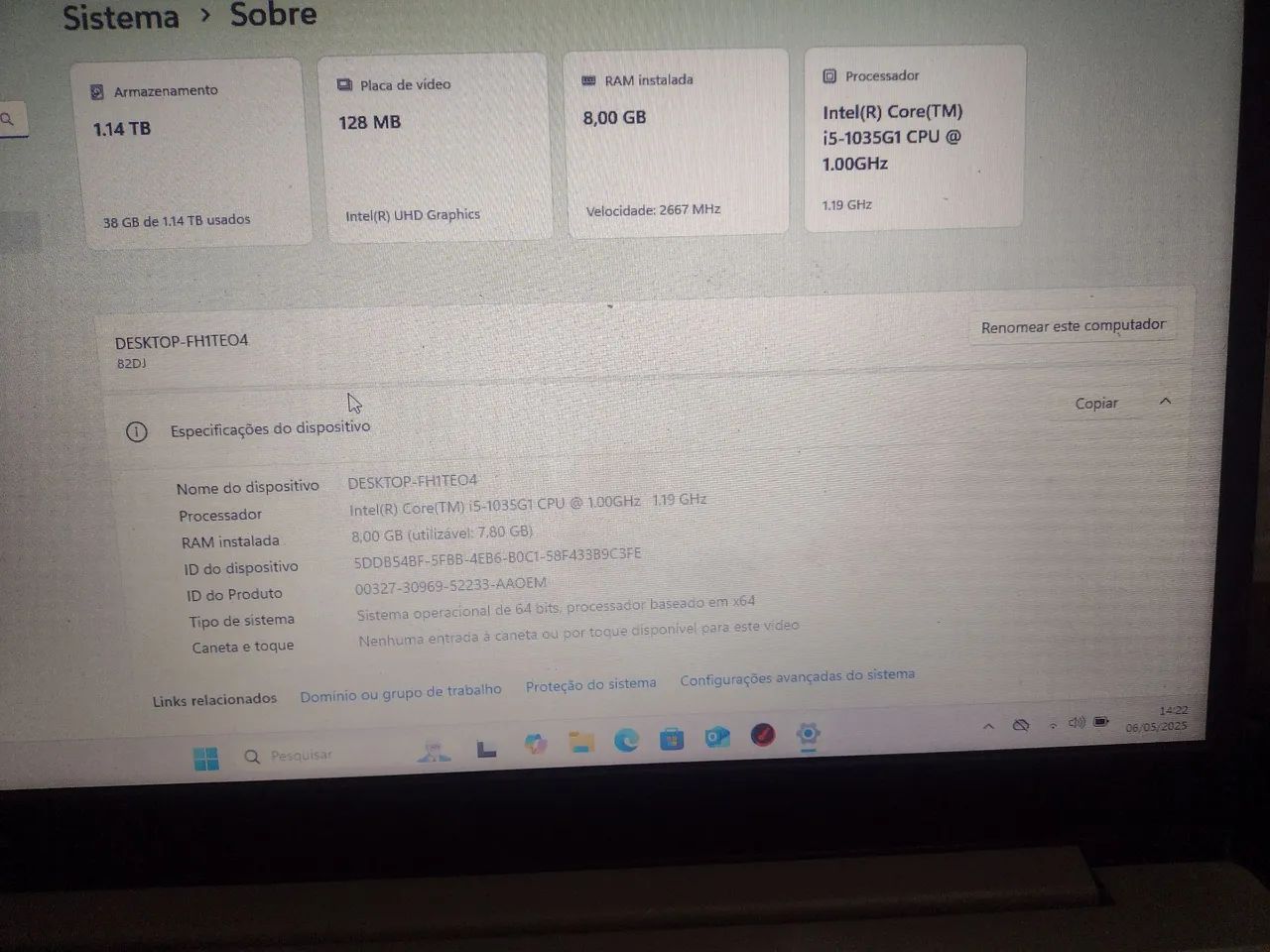 Notebook Lenovo i5 | SSD NVMe 256GB+ 1TB HD | 8GB RAM  - Foto 3
