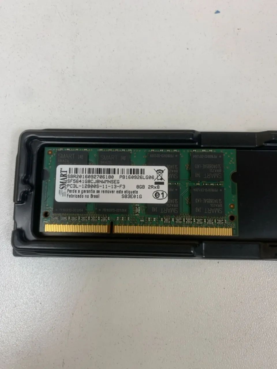 Memória ddr3 de 8gb velocidade 12800 para notebook usada 
