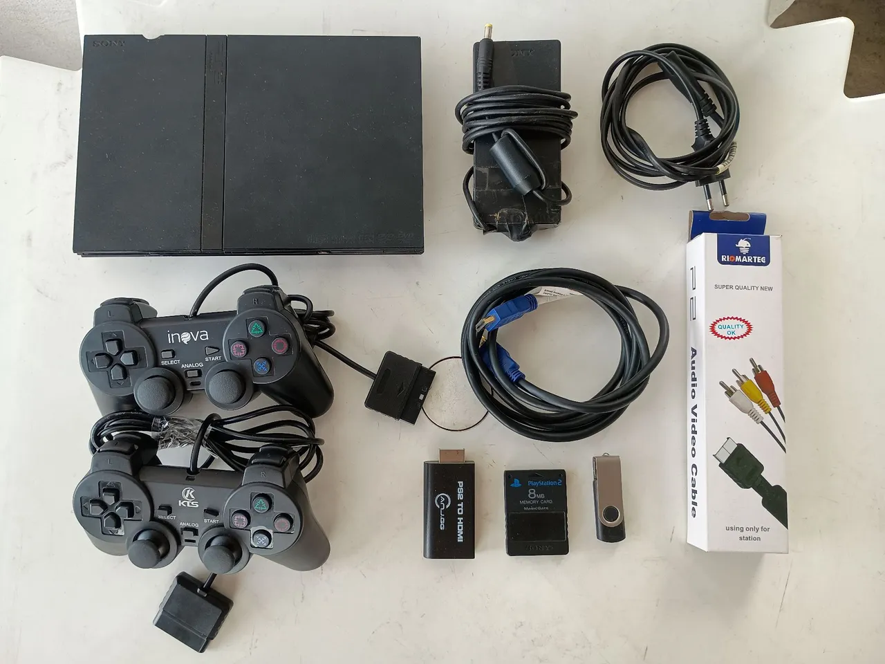 Playstation 2 Completo - Console, Controles e Acessórios
