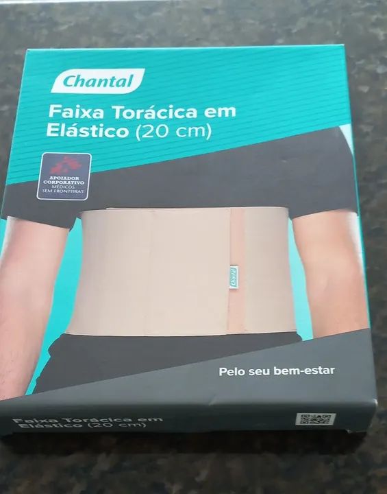 Baixou! Faixa Torácica em Elástico Chantal (20 cm)