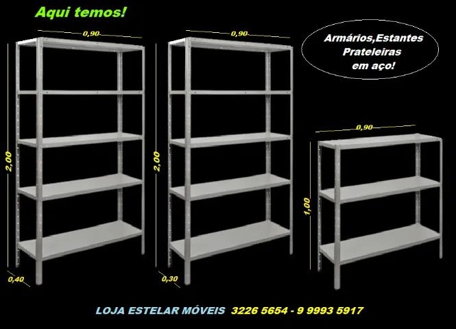 Prateleiras em aço