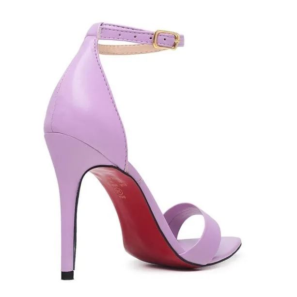 Sandália clássica (tira) lilás com solado vermelho - Foto 2