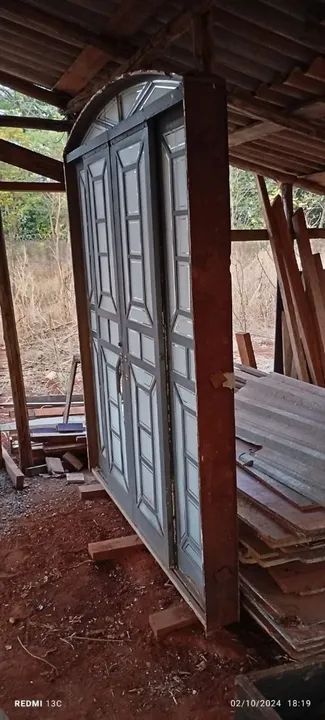 Porta de vidro 2,0/2,40 mts, metalon 30/50 chapa 18 - Foto 3