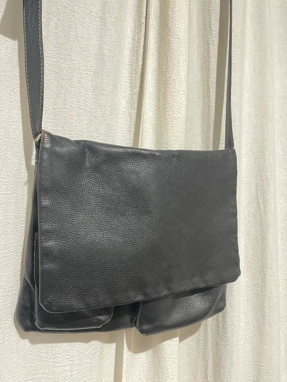 Bolsa preta de couro