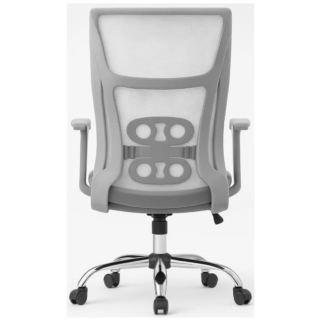Cadeira Escritório Tela NAVI Cinza Ergonômica Conforto Executivo Design Moderno 20081 - Foto 4