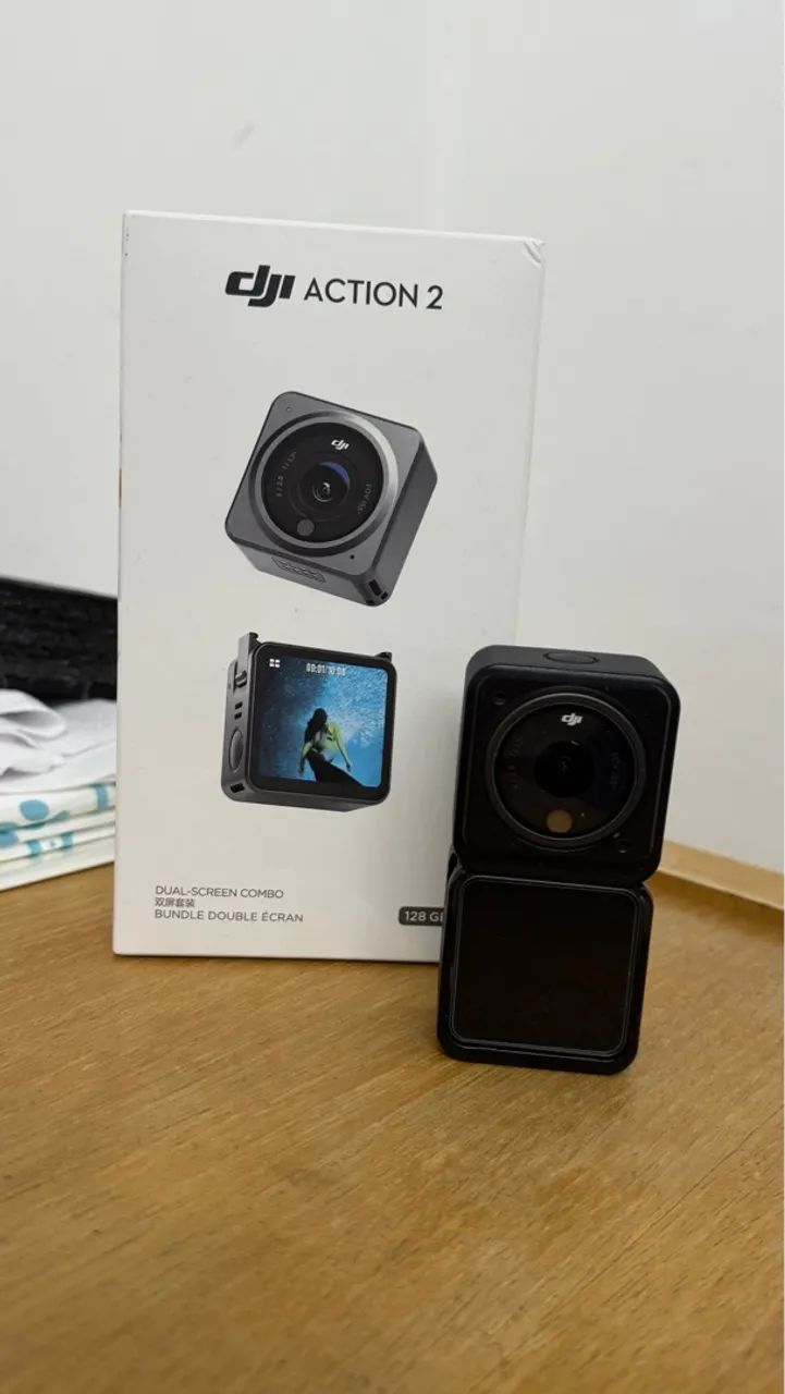 DJI Action 2 Dual-Screen Combo 128GB + Acessórios - Câmeras e