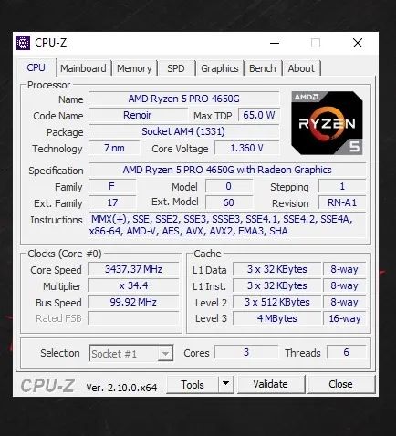 AMD Ryzen 5 PRO 4650G - PC Gamer