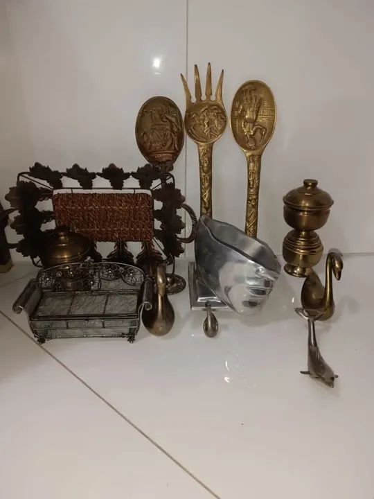 Conjunto de peças vintage em metal - Foto 2