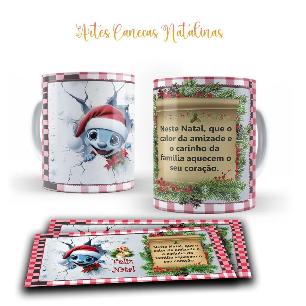 Canecas natalinas para decorar e presentear - Foto 5