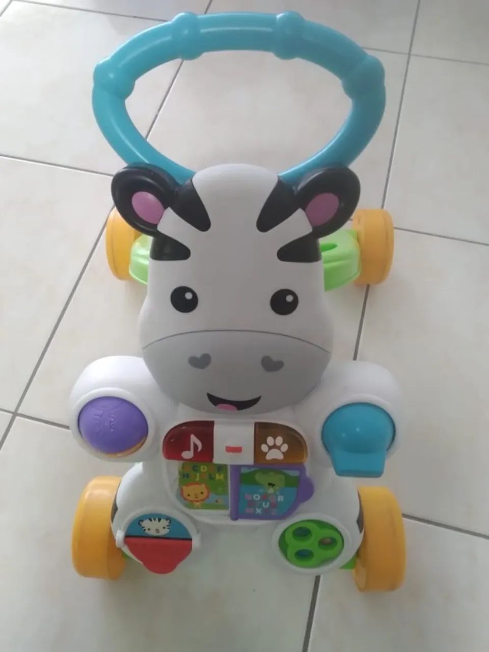 Baby Andador Zebra - Fisher Price Cor Branco E Verde