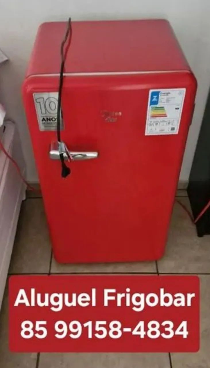  Aluguel de frigobar 90L midea vermelho