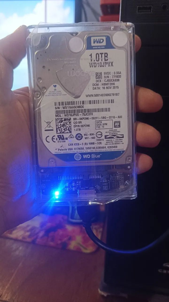 HD EXTERNO COM 1000 JOGOS RETRÔ 