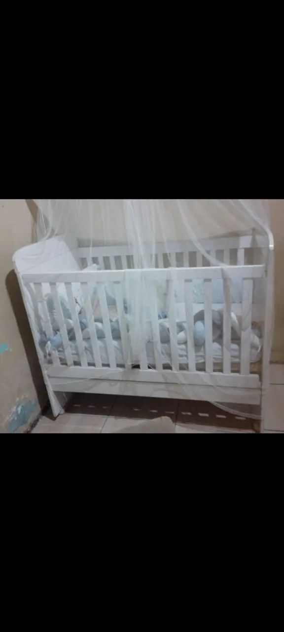 VENDO 1 BERÇO CAMA BRANCO. - Foto 3
