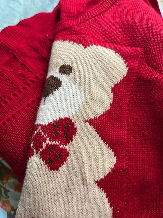 Macacão Bebê Urso - Vermelho - Foto 2